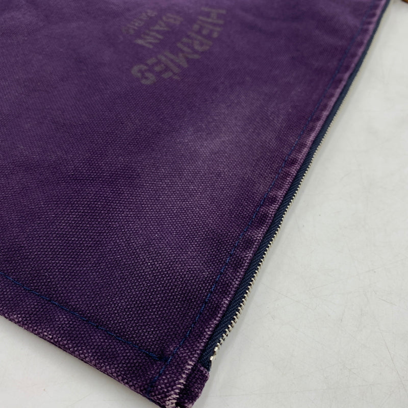【中古品】【メンズ/レディース】 HERMES エルメス FLAT POUCH フラットポーチ カバン クラッチバッグ 180-260709-ko-19-tei カラー：パープル 万代Net店