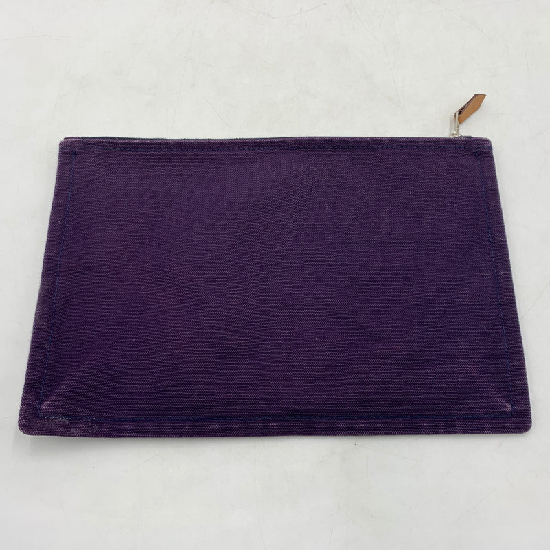 【中古品】【メンズ/レディース】 HERMES エルメス FLAT POUCH フラットポーチ カバン クラッチバッグ 180-260709-ko-19-tei カラー：パープル 万代Net店