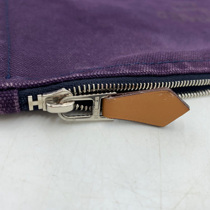 【中古品】【メンズ/レディース】 HERMES エルメス FLAT POUCH フラットポーチ カバン クラッチバッグ 180-260709-ko-19-tei カラー：パープル 万代Net店