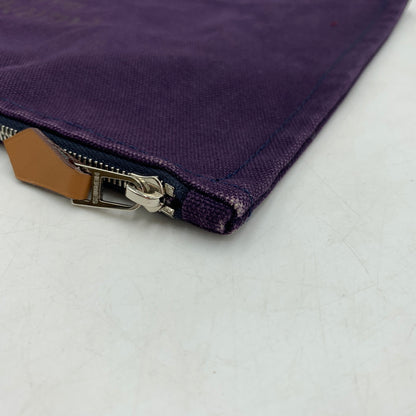 【中古品】【メンズ/レディース】 HERMES エルメス FLAT POUCH フラットポーチ カバン クラッチバッグ 180-260709-ko-19-tei カラー：パープル 万代Net店