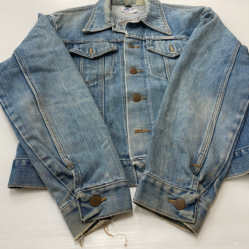 【現状渡し品】【メンズ】 WRANGLER ラングラー 80's VINTAGE NO-FAULT DENIM JACKET 80年代 ヴィンテージ ノーフォルト デニム ジャケット アウター 145-260708-sa-08-tei サイズ：不明 カラー：インディゴ 万代Net店
