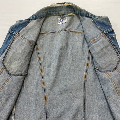 【現状渡し品】【メンズ】 WRANGLER ラングラー 80's VINTAGE NO-FAULT DENIM JACKET 80年代 ヴィンテージ ノーフォルト デニム ジャケット アウター 145-260708-sa-08-tei サイズ：不明 カラー：インディゴ 万代Net店