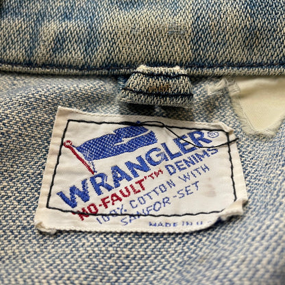 【現状渡し品】【メンズ】 WRANGLER ラングラー 80's VINTAGE NO-FAULT DENIM JACKET 80年代 ヴィンテージ ノーフォルト デニム ジャケット アウター 145-260708-sa-08-tei サイズ：不明 カラー：インディゴ 万代Net店