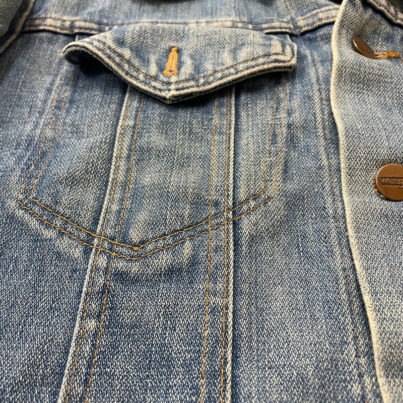 【現状渡し品】【メンズ】 WRANGLER ラングラー 80's VINTAGE NO-FAULT DENIM JACKET 80年代 ヴィンテージ ノーフォルト デニム ジャケット アウター 145-260708-sa-08-tei サイズ：不明 カラー：インディゴ 万代Net店