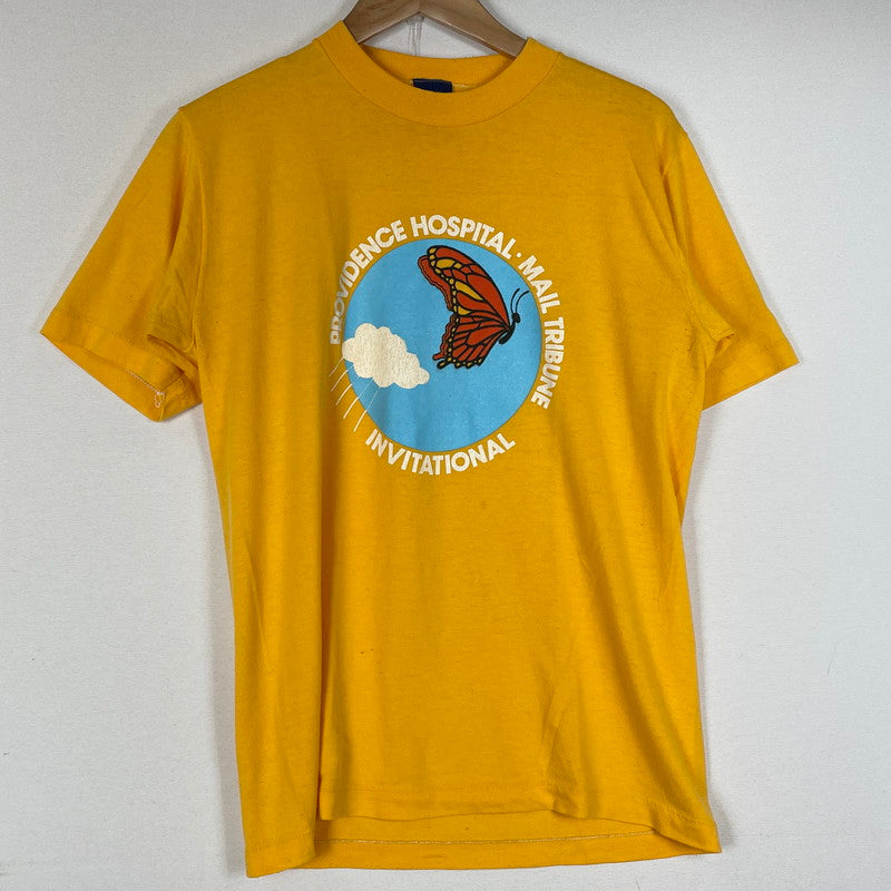 【中古品】【メンズ】 NIKE ナイキ 80's VINTAGE PROVIDENCE HOSPITAL MAIL TRIBUNE TEE 80年代 ヴィンテージ プロビデンス ホスピタル メール トリビューン Tシャツ 半袖 トップス 148-260720-sa-10-tei サイズ：M カラー：イエロー 万代Net店