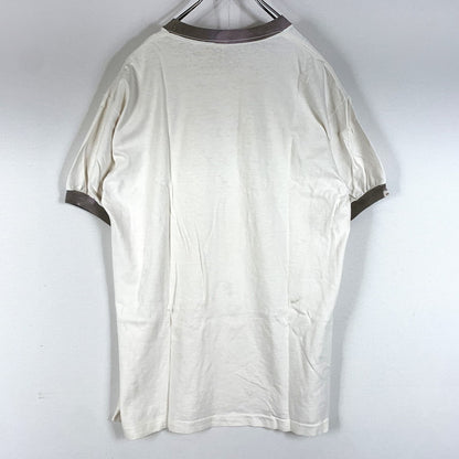 【現状渡し品】【メンズ】 STUSSY ステューシー 80～90's BOX LOGO SS RINGER TEE VINTAGE 80～90年代 ボックスロゴ ショートスリーブ リンガー Tシャツ 半袖 トップス ヴィンテージ 142-260707-yo-02-tei サイズ：S カラー：ホワイト 万代Net店