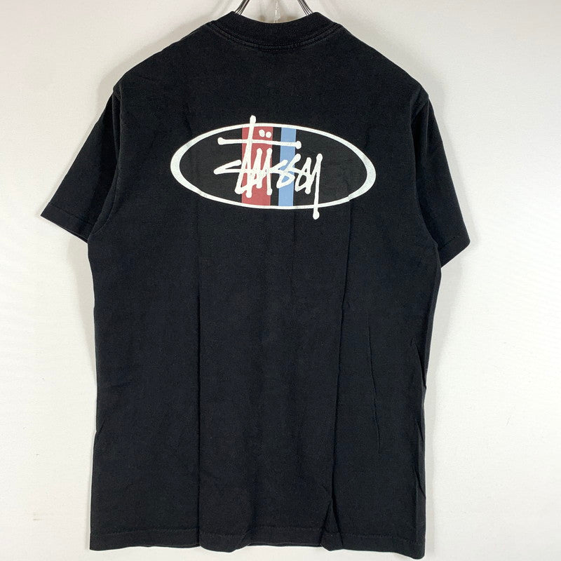 【中古品】【メンズ】 STUSSY ステューシー 90's LOGO PRINT SS TEE 90年代 ロゴプリント ショートスリーブ Tシャツ 半袖 トップス 142-260707-yo-03-tei サイズ：M カラー：ブラック 万代Net店