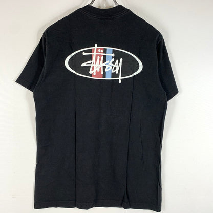 【中古品】【メンズ】 STUSSY ステューシー 90's LOGO PRINT SS TEE 90年代 ロゴプリント ショートスリーブ Tシャツ 半袖 トップス 142-260707-yo-03-tei サイズ：M カラー：ブラック 万代Net店