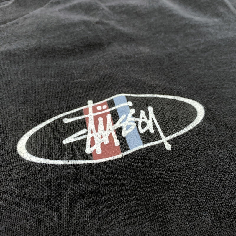 【中古品】【メンズ】 STUSSY ステューシー 90's LOGO PRINT SS TEE 90年代 ロゴプリント ショートスリーブ Tシャツ 半袖 トップス 142-260707-yo-03-tei サイズ：M カラー：ブラック 万代Net店