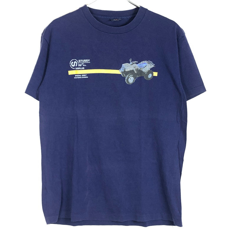 【現状渡し品】【メンズ】 STUSSY ステューシー 90's 20TH INTL. SURPLUS SS TEE 90年代 20周年 インターナショナル サープラス 半袖 トップス 142-260711-sa-03-tei サイズ：L カラー：ネイビー 万代Net店