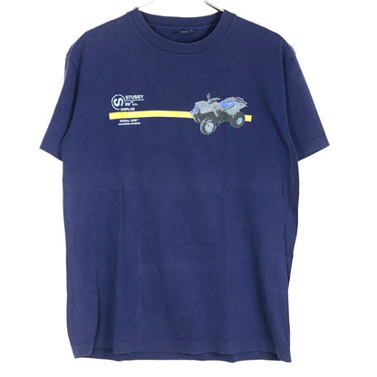 【現状渡し品】【メンズ】 STUSSY ステューシー 90's 20TH INTL. SURPLUS SS TEE 90年代 20周年 インターナショナル サープラス 半袖 トップス 142-260711-sa-03-tei サイズ：L カラー：ネイビー 万代Net店