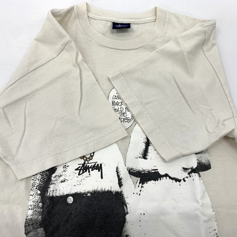 【中古品】【メンズ】 STUSSY ステューシー KIDS PHOTO PIRINT SS TEE キッズ フォトプリント ショートスリーブ Tシャツ 半袖 トップス 142-260707-yo-04-tei サイズ：M カラー：アイボリー 万代Net店