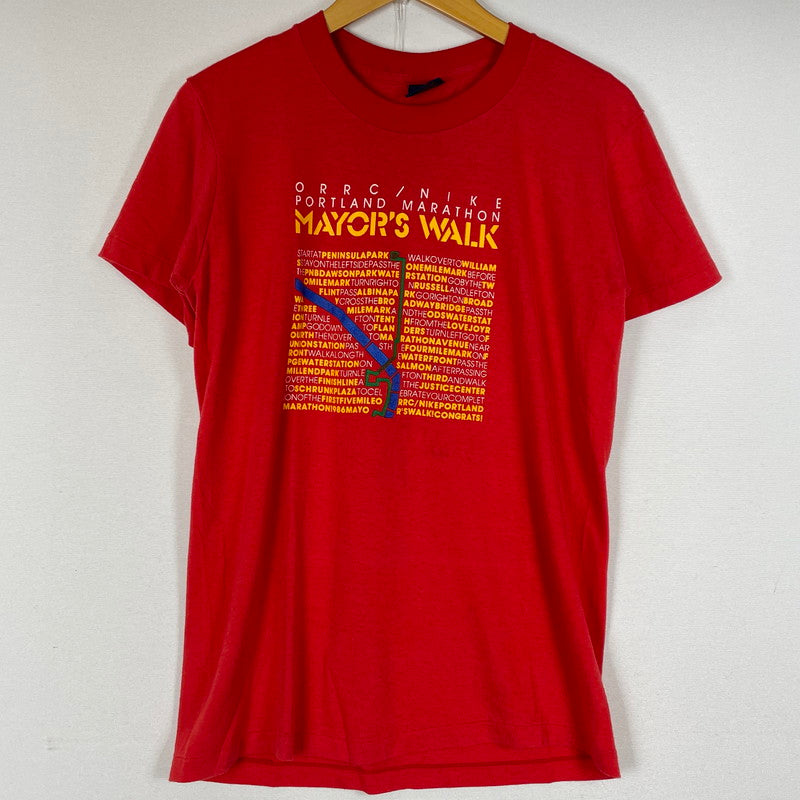 【中古品】【メンズ】 NIKE ナイキ 80's VINTAGE MAYOR'S WALK TEE 80年代 ヴィンテージ ワーク Tシャツ 半袖 トップス 148-260720-sa-08-tei サイズ：M カラー：レッド 万代Net店