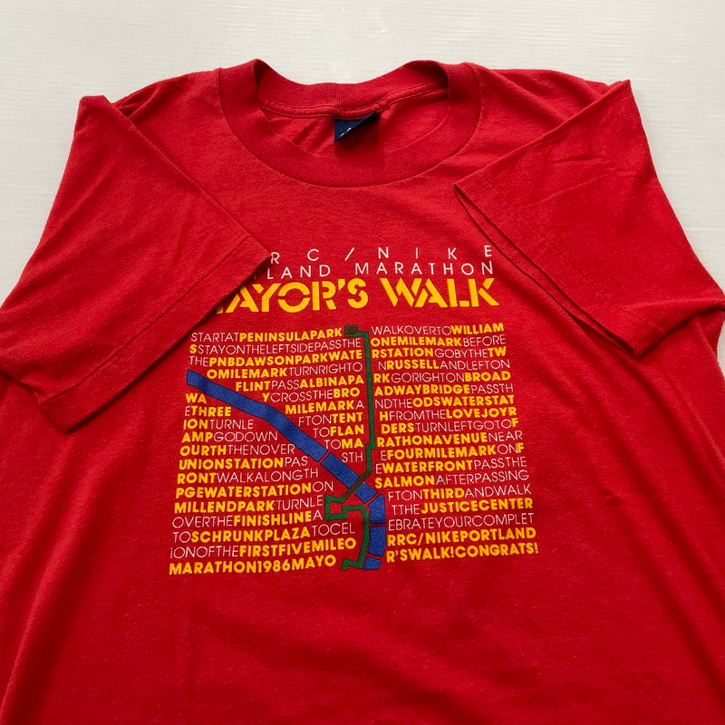 【中古品】【メンズ】 NIKE ナイキ 80's VINTAGE MAYOR'S WALK TEE 80年代 ヴィンテージ ワーク Tシャツ 半袖 トップス 148-260720-sa-08-tei サイズ：M カラー：レッド 万代Net店
