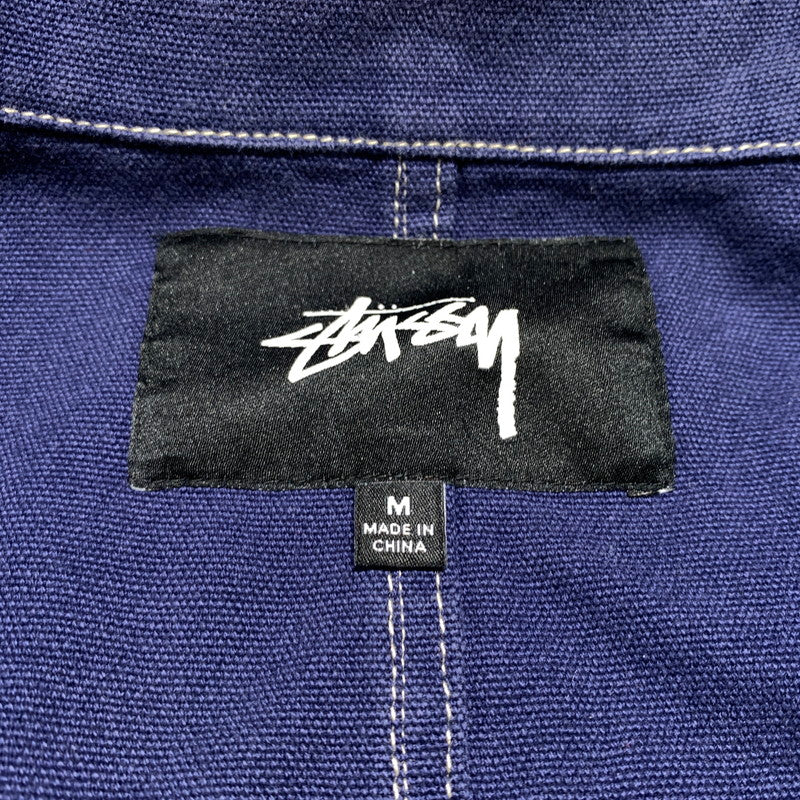 【中古品】【メンズ】 STUSSY ステューシー CANVAS SHOP JACKET 115436 キャンバス ショップ ジャケット ライトアウター 142-260707-yo-22-tei サイズ：M カラー：ネイビー 万代Net店