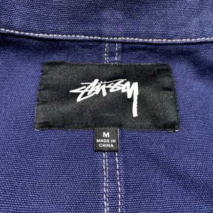 【中古品】【メンズ】 STUSSY ステューシー CANVAS SHOP JACKET 115436 キャンバス ショップ ジャケット ライトアウター 142-260707-yo-22-tei サイズ：M カラー：ネイビー 万代Net店