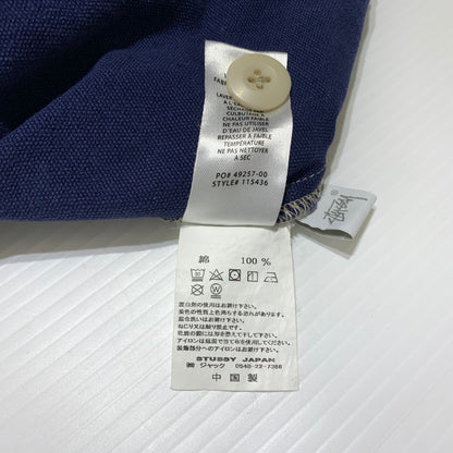 【中古品】【メンズ】 STUSSY ステューシー CANVAS SHOP JACKET 115436 キャンバス ショップ ジャケット ライトアウター 142-260707-yo-22-tei サイズ：M カラー：ネイビー 万代Net店