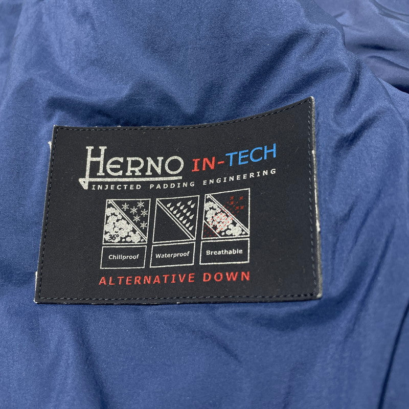 【中古品】【メンズ】 HERNO ヘルノ DOWN VEST PC0014U-19288-9270 ダウンベスト トップス 141-260708-sa-12-tei サイズ：48 カラー：ネイビー 万代Net店