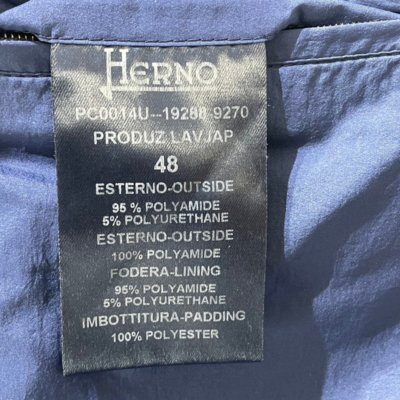 【中古品】【メンズ】 HERNO ヘルノ DOWN VEST PC0014U-19288-9270 ダウンベスト トップス 141-260708-sa-12-tei サイズ：48 カラー：ネイビー 万代Net店