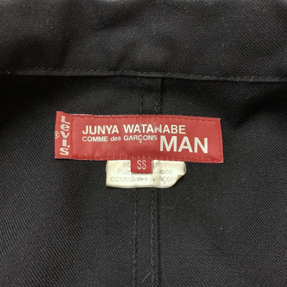 【中古品】【メンズ】 LEVI’S リーバイス × COMME des GARCONS JUNYA WATANABE MAN コムデギャルソンジュンヤワタナベマン 別注 コラボ LINE BLOUSON WS-J207 ラインブルゾン ライトアウター 140-260707-yo-10-tei サイズ：SS カラー：ブラック 万代Net店