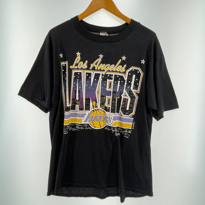 【中古品】【メンズ】 JERZEES 90S VINTAGE レイカーズ TEE VINTAGE NBA Tシャツ 145-260818-nm-68-tei サイズ：XL カラー：ブラック 万代Net店