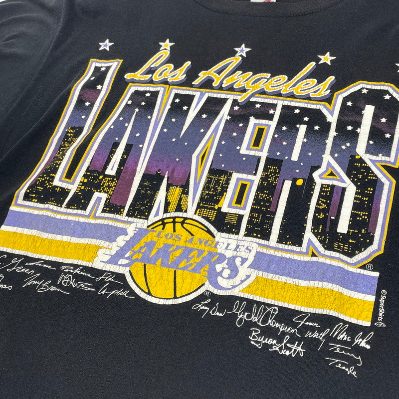 【中古品】【メンズ】 JERZEES 90S VINTAGE レイカーズ TEE VINTAGE NBA Tシャツ 145-260818-nm-68-tei サイズ：XL カラー：ブラック 万代Net店