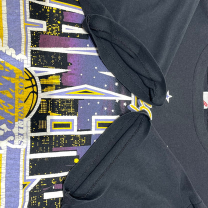 【中古品】【メンズ】 JERZEES 90S VINTAGE レイカーズ TEE VINTAGE NBA Tシャツ 145-260818-nm-68-tei サイズ：XL カラー：ブラック 万代Net店