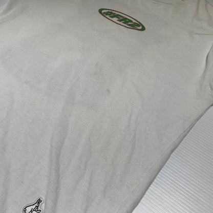 【現状渡し品】【メンズ】 #FR2 エフアールツー FIRE PATTERN LOGO L/S TEE ファイヤ パターン ロゴ ロングスリーブ Tシャツ 長袖 トップス 142-260720-ko-38-tei サイズ：L カラー：ホワイト 万代Net店