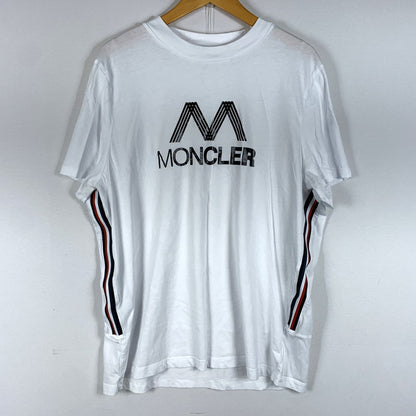 【中古品】【メンズ】 MONCLER モンクレール LOGO SS TSHIRT H10918C00038 829H8 ロゴ ショートスリーブ Tシャツ 半袖 トップス 141-260707-yo-05-tei サイズ：L カラー：ホワイト 万代Net店