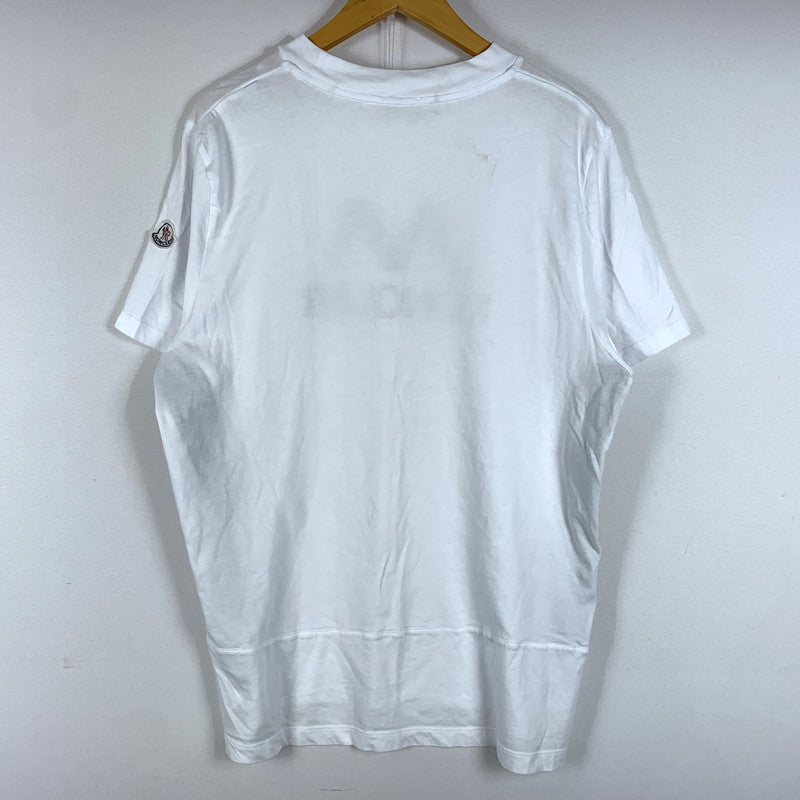 【中古品】【メンズ】 MONCLER モンクレール LOGO SS TSHIRT H10918C00038 829H8 ロゴ ショートスリーブ Tシャツ 半袖 トップス 141-260707-yo-05-tei サイズ：L カラー：ホワイト 万代Net店