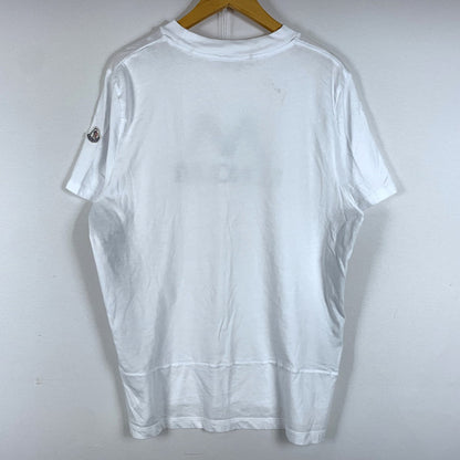 【中古品】【メンズ】 MONCLER モンクレール LOGO SS TSHIRT H10918C00038 829H8 ロゴ ショートスリーブ Tシャツ 半袖 トップス 141-260707-yo-05-tei サイズ：L カラー：ホワイト 万代Net店