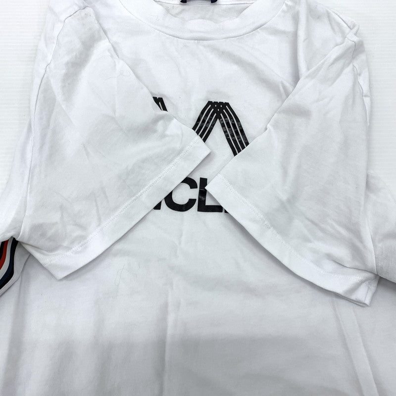 【中古品】【メンズ】 MONCLER モンクレール LOGO SS TSHIRT H10918C00038 829H8 ロゴ ショートスリーブ Tシャツ 半袖 トップス 141-260707-yo-05-tei サイズ：L カラー：ホワイト 万代Net店