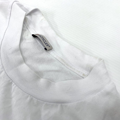 【中古品】【メンズ】 MONCLER モンクレール LOGO SS TSHIRT H10918C00038 829H8 ロゴ ショートスリーブ Tシャツ 半袖 トップス 141-260707-yo-05-tei サイズ：L カラー：ホワイト 万代Net店