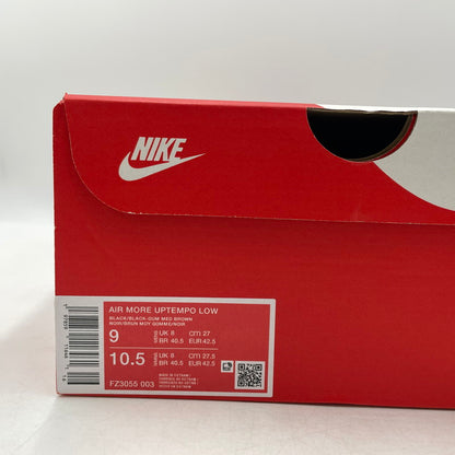 【中古品】【メンズ】 NIKE ナイキ AIR MORE UPTEMPO LOW "BLACK GUM MEDIUM BROWN BLACK" FZ3055-003 エア モアアップテンポ ブラックガム ロー ミディアム スニーカー 靴 160-260904-yo-09-teih サイズ：27cm カラー：ブラック 万代Net店