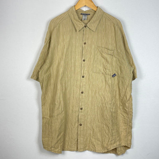 【中古品】【メンズ】 PATAGONIA パタゴニア LINEN SHIRT 53141S6 リネン シャツ 半袖 トップス 144-260708-sa-07-tei サイズ：XL カラー：ベージュ系 万代Net店