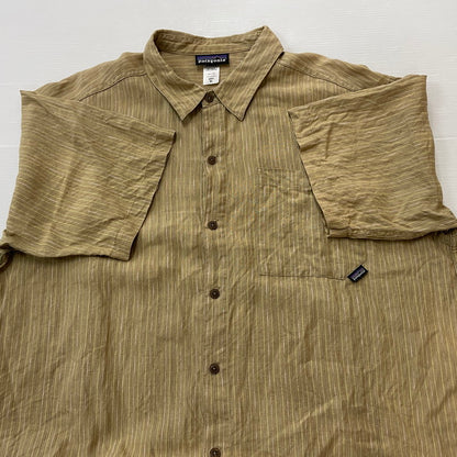 【中古品】【メンズ】 PATAGONIA パタゴニア LINEN SHIRT 53141S6 リネン シャツ 半袖 トップス 144-260708-sa-07-tei サイズ：XL カラー：ベージュ系 万代Net店