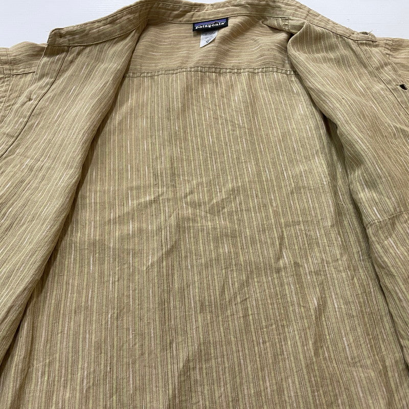【中古品】【メンズ】 PATAGONIA パタゴニア LINEN SHIRT 53141S6 リネン シャツ 半袖 トップス 144-260708-sa-07-tei サイズ：XL カラー：ベージュ系 万代Net店