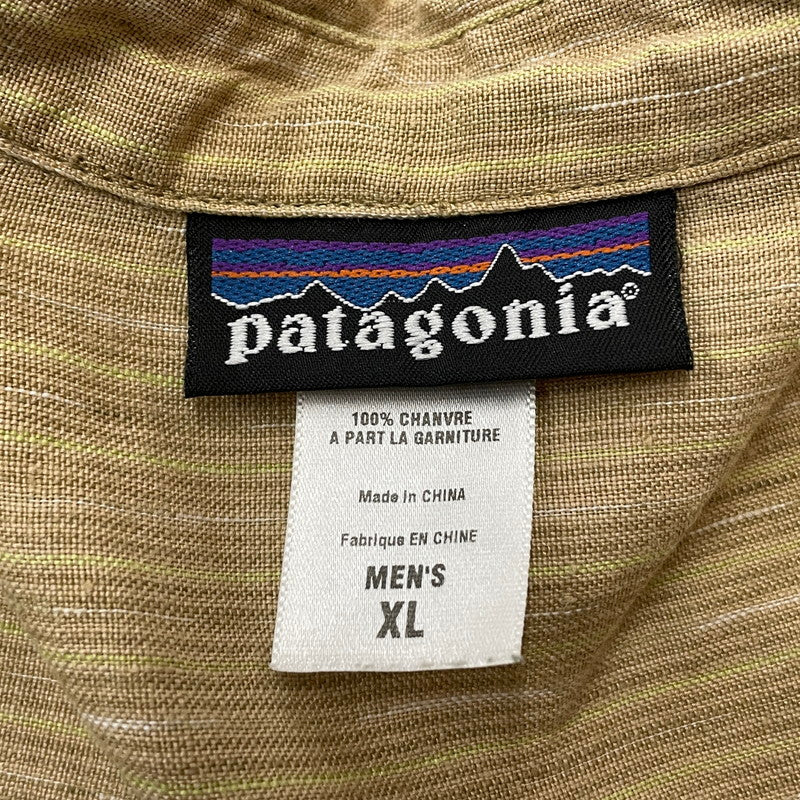 【中古品】【メンズ】 PATAGONIA パタゴニア LINEN SHIRT 53141S6 リネン シャツ 半袖 トップス 144-260708-sa-07-tei サイズ：XL カラー：ベージュ系 万代Net店
