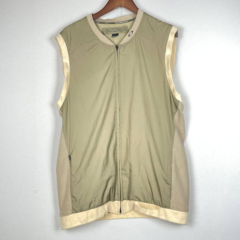 【現状渡し品】【メンズ】 OAKLEY オークリー 00’s NYLON VEST 2000年 ナイロン ベスト トップス 144-260901-sa-12-teih サイズ：L カラー：ベージュ系 万代Net店