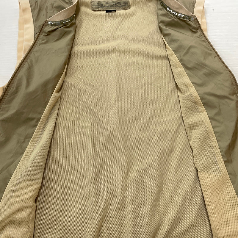 【現状渡し品】【メンズ】 OAKLEY オークリー 00’s NYLON VEST 2000年 ナイロン ベスト トップス 144-260901-sa-12-teih サイズ：L カラー：ベージュ系 万代Net店