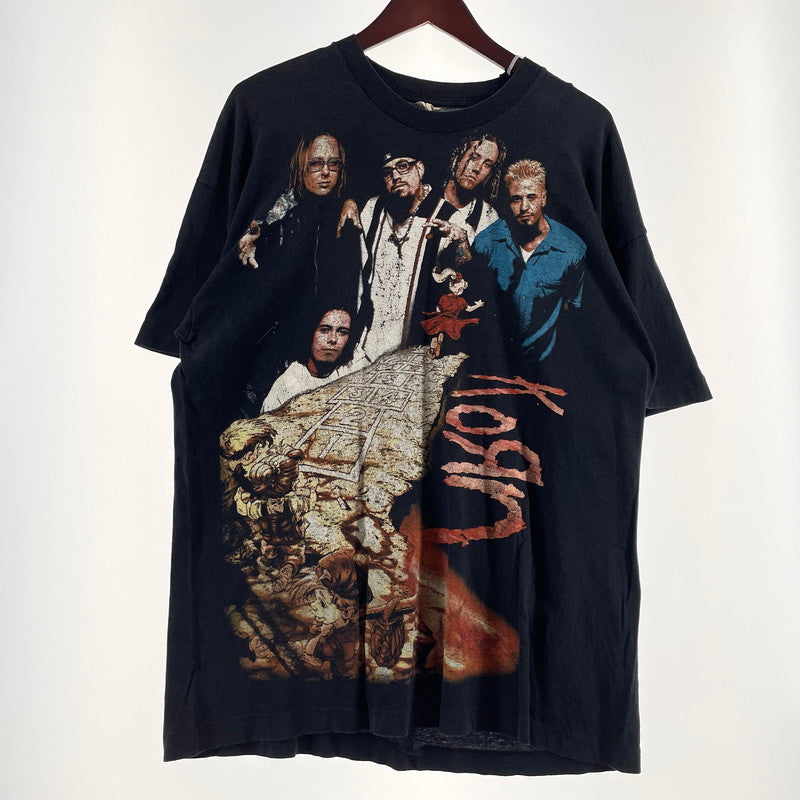 【中古品】【メンズ】 SCREEN STARS スクリーン スターズ 90's KORN "FOLLOW THE LEADER" TEE 90年代 コーン フォロー ザ リーダー 半袖 トップス 145-260707-sa-02-tei サイズ：不明 カラー：ブラック 万代Net店