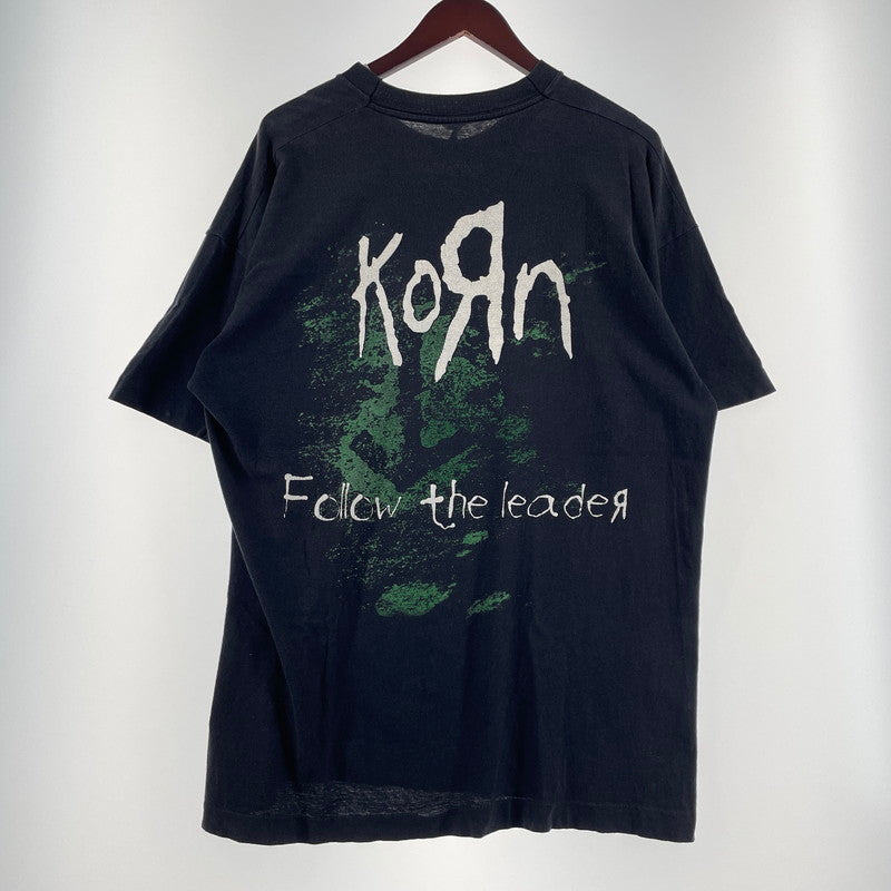 【中古品】【メンズ】 SCREEN STARS スクリーン スターズ 90's KORN "FOLLOW THE LEADER" TEE 90年代 コーン フォロー ザ リーダー 半袖 トップス 145-260707-sa-02-tei サイズ：不明 カラー：ブラック 万代Net店