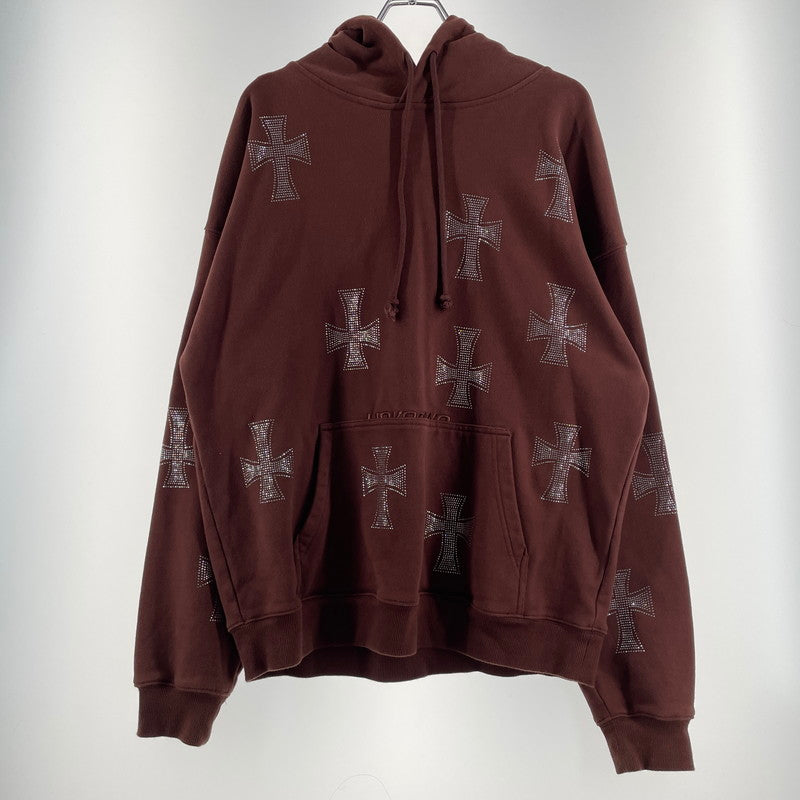 【中古品】【メンズ】 UNKNOWN LOGO HOODIE ロゴ フーディ 長袖 トップス プルーオーバー 142-260707-sa-10-tei サイズ：M カラー：ブラウン 万代Net店