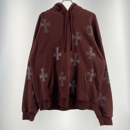 【中古品】【メンズ】 UNKNOWN LOGO HOODIE ロゴ フーディ 長袖 トップス プルーオーバー 142-260707-sa-10-tei サイズ：M カラー：ブラウン 万代Net店