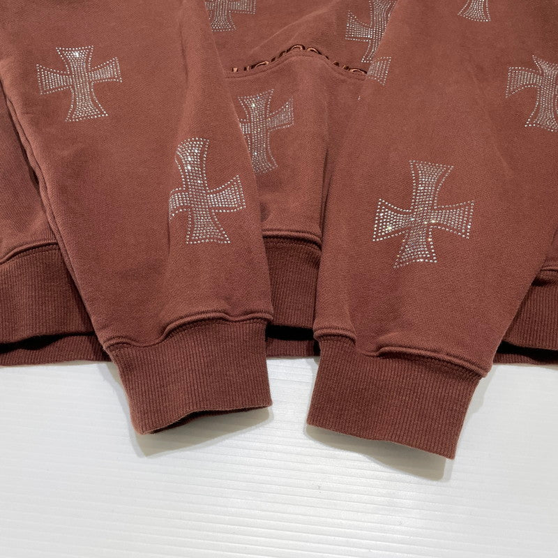 【中古品】【メンズ】 UNKNOWN LOGO HOODIE ロゴ フーディ 長袖 トップス プルーオーバー 142-260707-sa-10-tei サイズ：M カラー：ブラウン 万代Net店