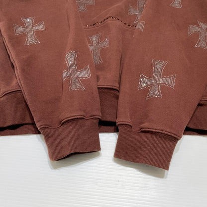 【中古品】【メンズ】 UNKNOWN LOGO HOODIE ロゴ フーディ 長袖 トップス プルーオーバー 142-260707-sa-10-tei サイズ：M カラー：ブラウン 万代Net店