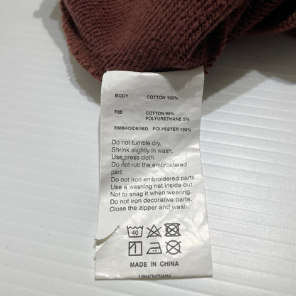 【中古品】【メンズ】 UNKNOWN LOGO HOODIE ロゴ フーディ 長袖 トップス プルーオーバー 142-260707-sa-10-tei サイズ：M カラー：ブラウン 万代Net店