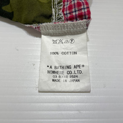 【中古品】【メンズ】 A BATHING APE ア ベイシング エイプ PATCHWORK SHIRT パッチワークシャツ 半袖 トップス 142-260707-sa-04-tei サイズ：M カラー：マルチ 万代Net店