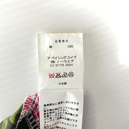 【中古品】【メンズ】 A BATHING APE ア ベイシング エイプ PATCHWORK SHIRT パッチワークシャツ 半袖 トップス 142-260707-sa-04-tei サイズ：M カラー：マルチ 万代Net店