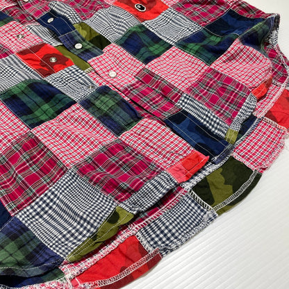 【中古品】【メンズ】 A BATHING APE ア ベイシング エイプ PATCHWORK SHIRT パッチワークシャツ 半袖 トップス 142-260707-sa-04-tei サイズ：M カラー：マルチ 万代Net店